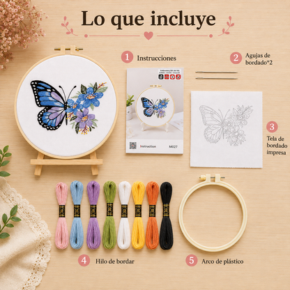 Kit de Bordado de Mariposas