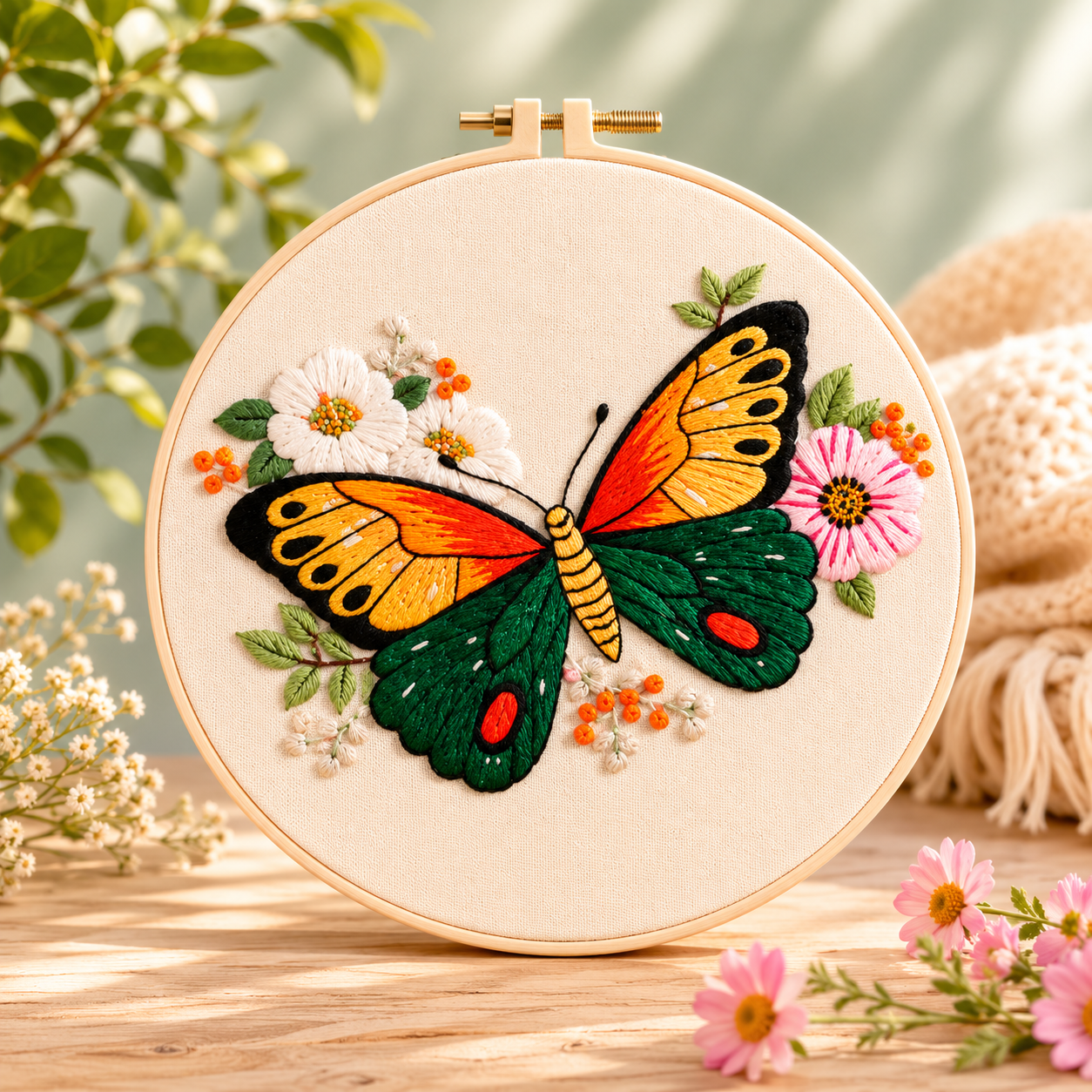 Kit de Bordado de Mariposas